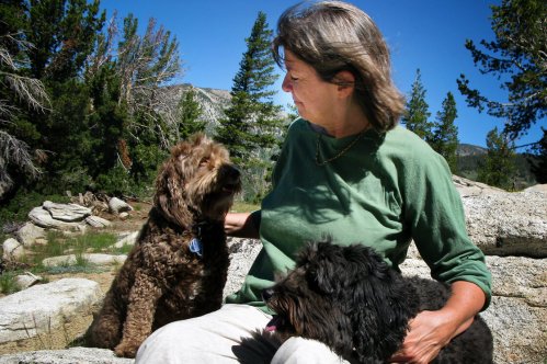 Judith Curry with her dogs, Rosie (left) and Bruno, in the mountains near Lake Tahoe. The climatologist focuses on the uncertainties of climate change far more than on the consensus of climate scientists. Judith Curry with her dogs, Rosie (left) and Bruno, in the mountains near Lake Tahoe. The climatologist focuses on the uncertainties of climate change far more than on the consensus of climate scientists.