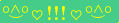 \scriptstyle\rule[2.25ex]{0.01pt}{0.01pt}\,\boldsymbol{\overset{\scriptstyle\circ\wedge\circ}{\smile}\,\heartsuit\,{\displaystyle\text{\bfseries!!!}}\,\heartsuit\,\overset{\scriptstyle\circ\wedge\circ}{\smile}}\ \rule[-0.25ex]{0.01pt}{0.01pt}