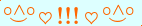 \scriptstyle\rule[2.25ex]{0.01pt}{0.01pt}\,\boldsymbol{\overset{\scriptstyle\circ\wedge\circ}{\smile}\,\heartsuit\,{\displaystyle\text{\bfseries!!!}}\,\heartsuit\,\overset{\scriptstyle\circ\wedge\circ}{\smile}}\ \rule[-0.25ex]{0.01pt}{0.01pt}