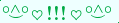 \scriptstyle\rule[2.25ex]{0.01pt}{0.01pt}\,\boldsymbol{\overset{\scriptstyle\circ\wedge\circ}{\smile}\,\heartsuit\,{\displaystyle\text{\bfseries!!!}}\,\heartsuit\,\overset{\scriptstyle\circ\wedge\circ}{\smile}}\ \rule[-0.25ex]{0.01pt}{0.01pt}