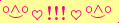 \scriptstyle\rule[2.25ex]{0.01pt}{0.01pt}\,\boldsymbol{\overset{\scriptstyle\circ\wedge\circ}{\smile}\,\heartsuit\,{\displaystyle\text{\bfseries!!!}}\,\heartsuit\,\overset{\scriptstyle\circ\wedge\circ}{\smile}}\ \rule[-0.25ex]{0.01pt}{0.01pt}