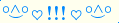 \scriptstyle\rule[2.25ex]{0.01pt}{0.01pt}\,\boldsymbol{\overset{\scriptstyle\circ\wedge\circ}{\smile}\,\heartsuit\,{\displaystyle\text{\bfseries!!!}}\,\heartsuit\,\overset{\scriptstyle\circ\wedge\circ}{\smile}}\ \rule[-0.25ex]{0.01pt}{0.01pt}