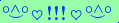 \scriptstyle\rule[2.25ex]{0.01pt}{0.01pt}\,\boldsymbol{\overset{\scriptstyle\circ\wedge\circ}{\smile}\,\heartsuit\,{\displaystyle\text{\bfseries!!!}}\,\heartsuit\,\overset{\scriptstyle\circ\wedge\circ}{\smile}}\ \rule[-0.25ex]{0.01pt}{0.01pt}