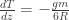 \frac{dT}{dz} = - \frac{g m}{6 R} 