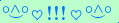\scriptstyle\rule[2.25ex]{0.01pt}{0.01pt}\,\boldsymbol{\overset{\scriptstyle\circ\wedge\circ}{\smile}\,\heartsuit\,{\displaystyle\text{\bfseries!!!}}\,\heartsuit\,\overset{\scriptstyle\circ\wedge\circ}{\smile}}\ \rule[-0.25ex]{0.01pt}{0.01pt}