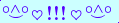\scriptstyle\rule[2.25ex]{0.01pt}{0.01pt}\,\boldsymbol{\overset{\scriptstyle\circ\wedge\circ}{\smile}\,\heartsuit\,{\displaystyle\text{\bfseries!!!}}\,\heartsuit\,\overset{\scriptstyle\circ\wedge\circ}{\smile}}\ \rule[-0.25ex]{0.01pt}{0.01pt}