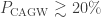 P_{\text{CAGW}} \gtrsim 20\%