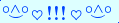 \scriptstyle\rule[2.25ex]{0.01pt}{0.01pt}\,\boldsymbol{\overset{\scriptstyle\circ\wedge\circ}{\smile}\,\heartsuit\,{\displaystyle\text{\bfseries!!!}}\,\heartsuit\,\overset{\scriptstyle\circ\wedge\circ}{\smile}}\ \rule[-0.25ex]{0.01pt}{0.01pt}