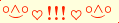 \scriptstyle\rule[2.25ex]{0.01pt}{0.01pt}\,\boldsymbol{\overset{\scriptstyle\circ\wedge\circ}{\smile}\,\heartsuit\,{\displaystyle\text{\bfseries!!!}}\,\heartsuit\,\overset{\scriptstyle\circ\wedge\circ}{\smile}}\ \rule[-0.25ex]{0.01pt}{0.01pt}