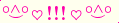 \scriptstyle\rule[2.25ex]{0.01pt}{0.01pt}\,\boldsymbol{\overset{\scriptstyle\circ\wedge\circ}{\smile}\,\heartsuit\,{\displaystyle\text{\bfseries!!!}}\,\heartsuit\,\overset{\scriptstyle\circ\wedge\circ}{\smile}}\ \rule[-0.25ex]{0.01pt}{0.01pt}