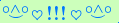 \scriptstyle\rule[2.25ex]{0.01pt}{0.01pt}\,\boldsymbol{\overset{\scriptstyle\circ\wedge\circ}{\smile}\,\heartsuit\,{\displaystyle\text{\bfseries!!!}}\,\heartsuit\,\overset{\scriptstyle\circ\wedge\circ}{\smile}}\ \rule[-0.25ex]{0.01pt}{0.01pt}
