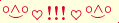 \scriptstyle\rule[2.25ex]{0.01pt}{0.01pt}\,\boldsymbol{\overset{\scriptstyle\circ\wedge\circ}{\smile}\,\heartsuit\,{\displaystyle\text{\bfseries!!!}}\,\heartsuit\,\overset{\scriptstyle\circ\wedge\circ}{\smile}}\ \rule[-0.25ex]{0.01pt}{0.01pt}