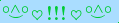 \scriptstyle\rule[2.25ex]{0.01pt}{0.01pt}\,\boldsymbol{\overset{\scriptstyle\circ\wedge\circ}{\smile}\,\heartsuit\,{\displaystyle\text{\bfseries!!!}}\,\heartsuit\,\overset{\scriptstyle\circ\wedge\circ}{\smile}}\ \rule[-0.25ex]{0.01pt}{0.01pt}