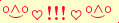 \scriptstyle\rule[2.25ex]{0.01pt}{0.01pt}\,\boldsymbol{\overset{\scriptstyle\circ\wedge\circ}{\smile}\,\heartsuit\,{\displaystyle\text{\bfseries!!!}}\,\heartsuit\,\overset{\scriptstyle\circ\wedge\circ}{\smile}}\ \rule[-0.25ex]{0.01pt}{0.01pt}
