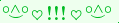 \scriptstyle\rule[2.25ex]{0.01pt}{0.01pt}\,\boldsymbol{\overset{\scriptstyle\circ\wedge\circ}{\smile}\,\heartsuit\,{\displaystyle\text{\bfseries!!!}}\,\heartsuit\,\overset{\scriptstyle\circ\wedge\circ}{\smile}}\ \rule[-0.25ex]{0.01pt}{0.01pt}