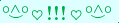 \scriptstyle\rule[2.25ex]{0.01pt}{0.01pt}\,\boldsymbol{\overset{\scriptstyle\circ\wedge\circ}{\smile}\,\heartsuit\,{\displaystyle\text{\bfseries!!!}}\,\heartsuit\,\overset{\scriptstyle\circ\wedge\circ}{\smile}}\ \rule[-0.25ex]{0.01pt}{0.01pt}