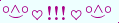 \scriptstyle\rule[2.25ex]{0.01pt}{0.01pt}\,\boldsymbol{\overset{\scriptstyle\circ\wedge\circ}{\smile}\,\heartsuit\,{\displaystyle\text{\bfseries!!!}}\,\heartsuit\,\overset{\scriptstyle\circ\wedge\circ}{\smile}}\ \rule[-0.25ex]{0.01pt}{0.01pt}
