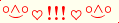 \scriptstyle\rule[2.25ex]{0.01pt}{0.01pt}\,\boldsymbol{\overset{\scriptstyle\circ\wedge\circ}{\smile}\,\heartsuit\,{\displaystyle\text{\bfseries!!!}}\,\heartsuit\,\overset{\scriptstyle\circ\wedge\circ}{\smile}}\ \rule[-0.25ex]{0.01pt}{0.01pt}
