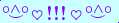 \scriptstyle\rule[2.25ex]{0.01pt}{0.01pt}\,\boldsymbol{\overset{\scriptstyle\circ\wedge\circ}{\smile}\,\heartsuit\,{\displaystyle\text{\bfseries!!!}}\,\heartsuit\,\overset{\scriptstyle\circ\wedge\circ}{\smile}}\ \rule[-0.25ex]{0.01pt}{0.01pt}
