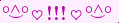 \scriptstyle\rule[2.25ex]{0.01pt}{0.01pt}\,\boldsymbol{\overset{\scriptstyle\circ\wedge\circ}{\smile}\,\heartsuit\,{\displaystyle\text{\bfseries!!!}}\,\heartsuit\,\overset{\scriptstyle\circ\wedge\circ}{\smile}}\ \rule[-0.25ex]{0.01pt}{0.01pt}