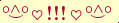 \scriptstyle\rule[2.25ex]{0.01pt}{0.01pt}\,\boldsymbol{\overset{\scriptstyle\circ\wedge\circ}{\smile}\,\heartsuit\,{\displaystyle\text{\bfseries!!!}}\,\heartsuit\,\overset{\scriptstyle\circ\wedge\circ}{\smile}}\ \rule[-0.25ex]{0.01pt}{0.01pt}