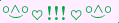 \scriptstyle\rule[2.25ex]{0.01pt}{0.01pt}\,\boldsymbol{\overset{\scriptstyle\circ\wedge\circ}{\smile}\,\heartsuit\,{\displaystyle\text{\bfseries!!!}}\,\heartsuit\,\overset{\scriptstyle\circ\wedge\circ}{\smile}}\ \rule[-0.25ex]{0.01pt}{0.01pt}