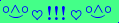\scriptstyle\rule[2.25ex]{0.01pt}{0.01pt}\,\boldsymbol{\overset{\scriptstyle\circ\wedge\circ}{\smile}\,\heartsuit\,{\displaystyle\text{\bfseries!!!}}\,\heartsuit\,\overset{\scriptstyle\circ\wedge\circ}{\smile}}\ \rule[-0.25ex]{0.01pt}{0.01pt}